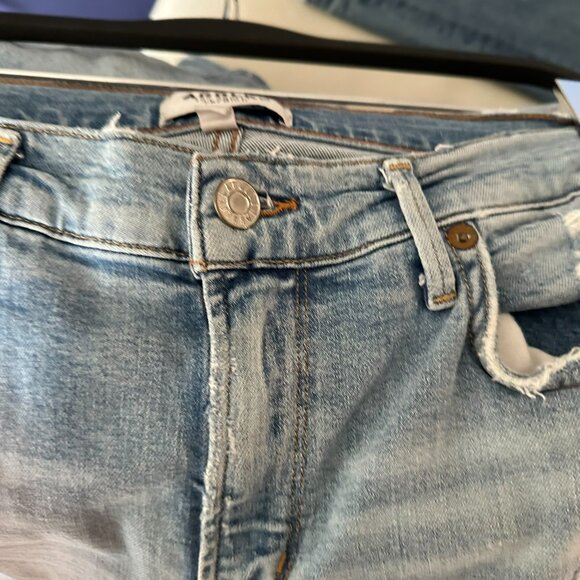 AGOLDE Sophie Crop Jean Chewed Hem Denim Pants US 27 Light Wash - Picture 8 of 15